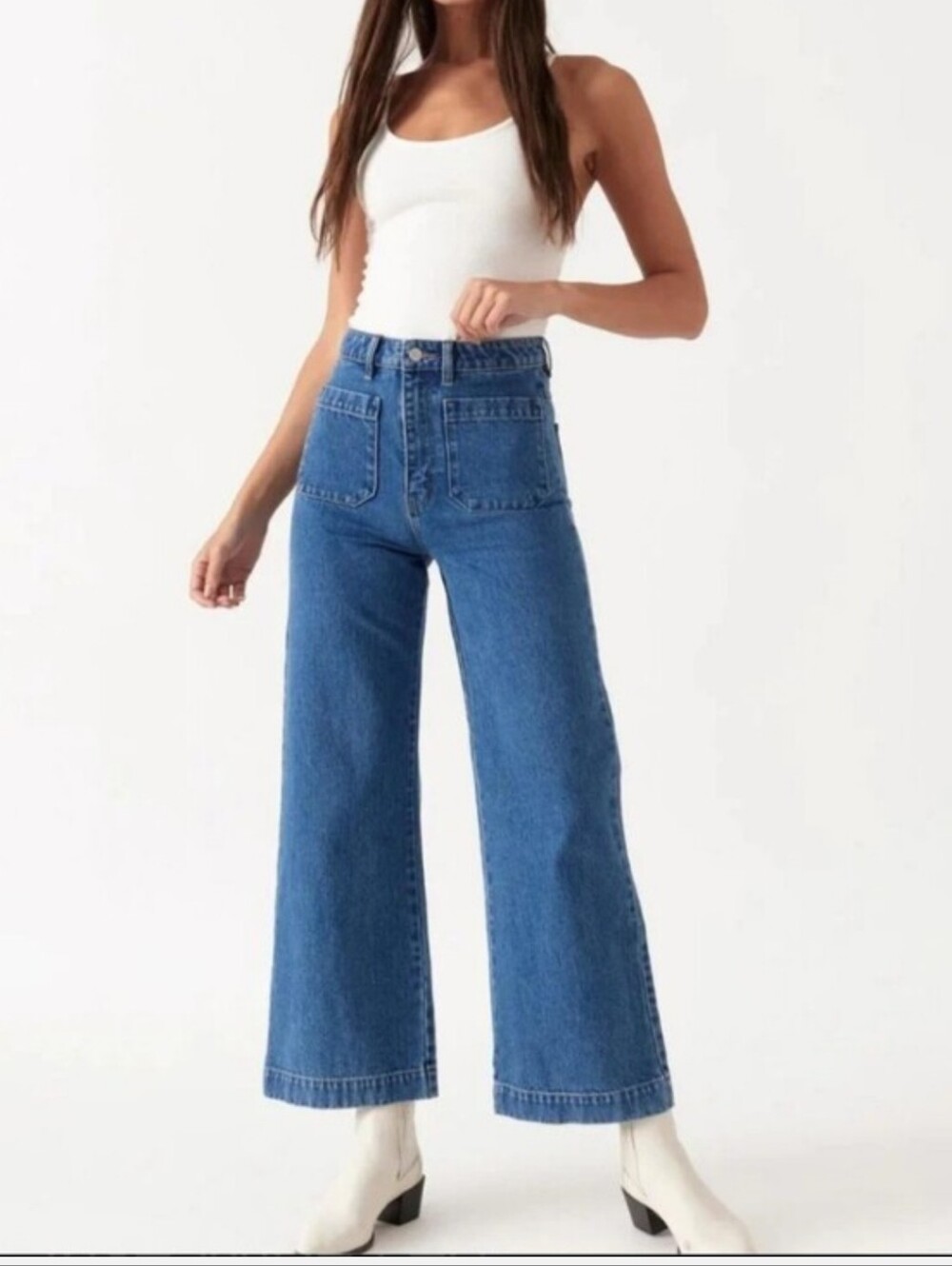 Rolla's High Rise Wide Leg Jeans Blue Women's Size 23